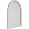 Ekena Millwork Round Top Surface Mount PVC Gable Vent: Functional, w/ 2"W x 1-1/2"P Brickmould Frame, 30"W x 40"H GVPRT30X4002SF - alternate 5